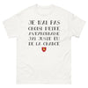 T-shirt Aveyron blanc - Je n'ai pas choisi d'être aveyronnaise