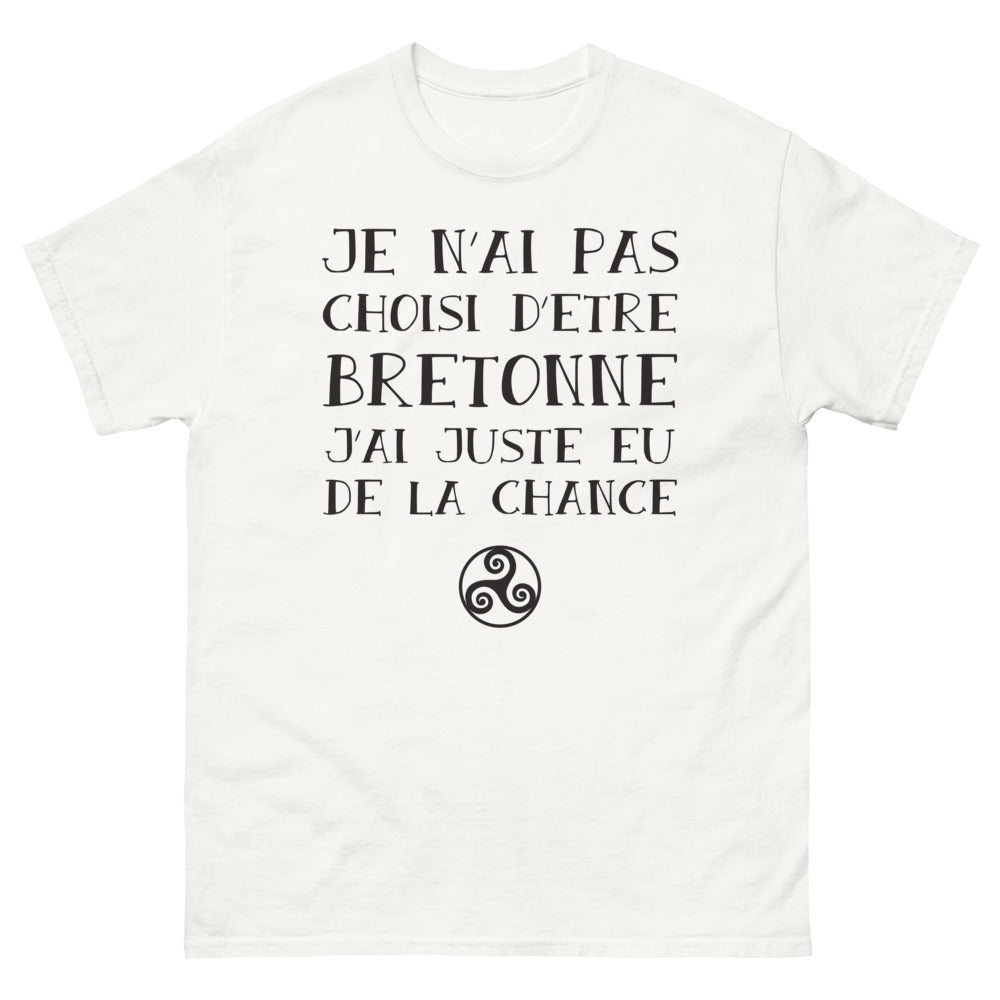 T-shirt Bretagne blanc - Je n'ai pas choisi d'être Bretonne