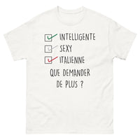 Thumbnail for T-shirt Italie blanc - Intelligente, Sexy, Italienne
