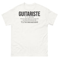 Thumbnail for T-shirt Guitariste Passionné blanc - Quand la musique passe avant tout
