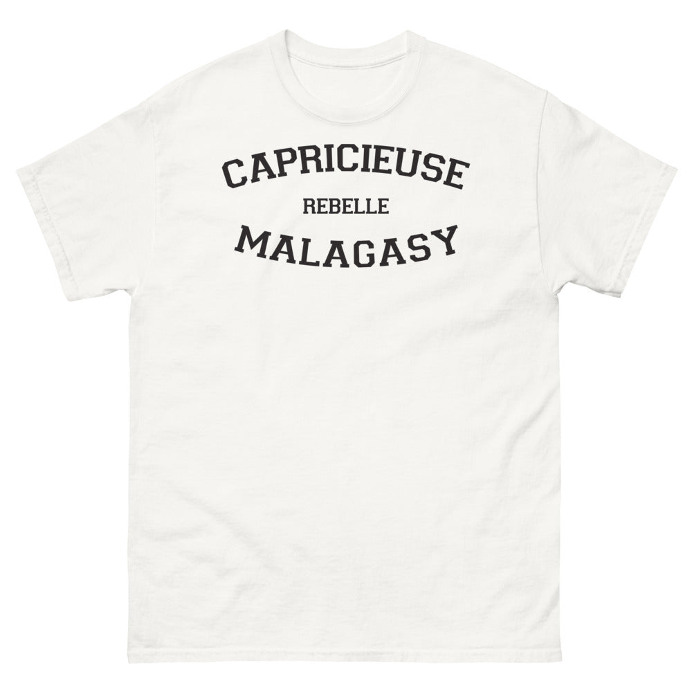 T-shirt Madagascar blanc - Capricieuse Rebelle Malagasy
