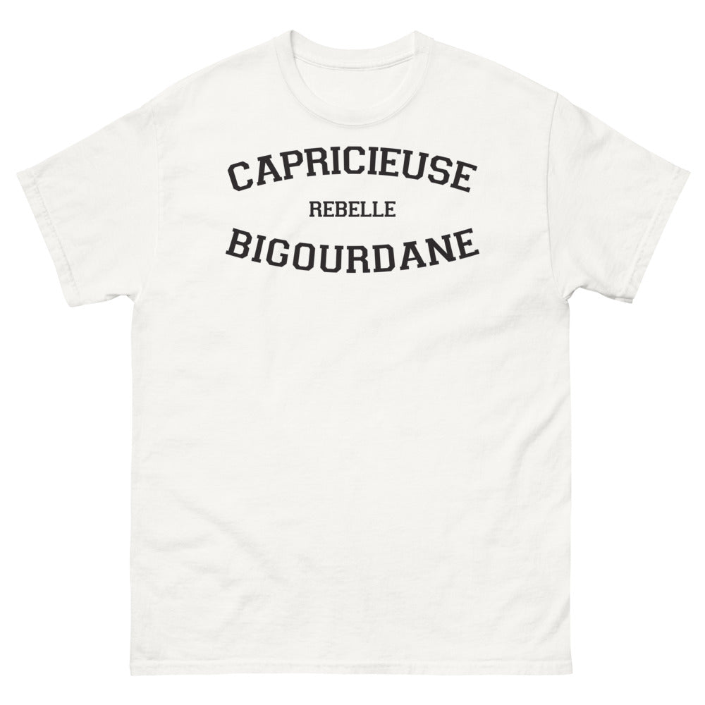 T-shirt Bigourdanes blanc - Capricieuse rebelle des montagnes