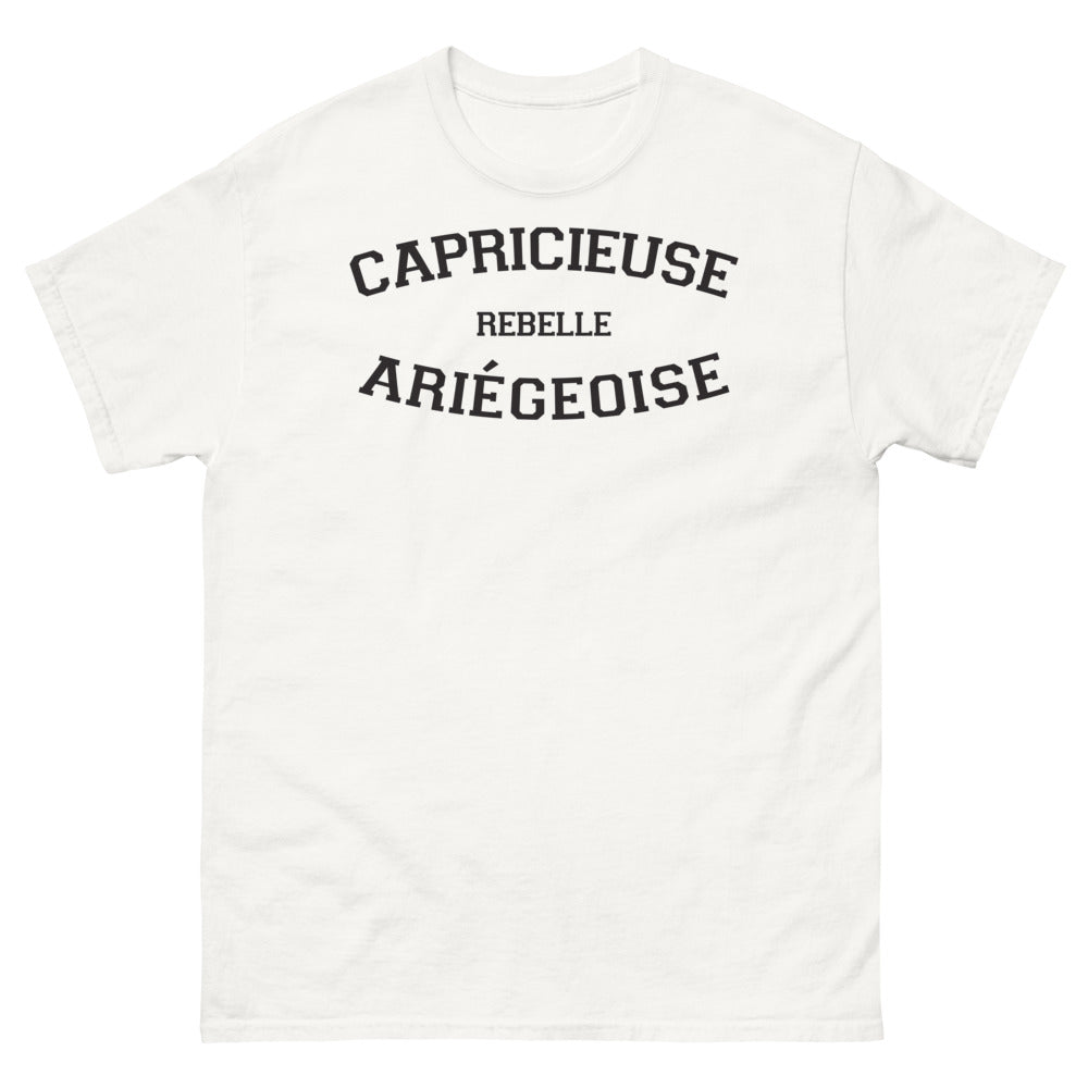 T-shirt Ariège blanc - Capricieuse Rebelle au design clair