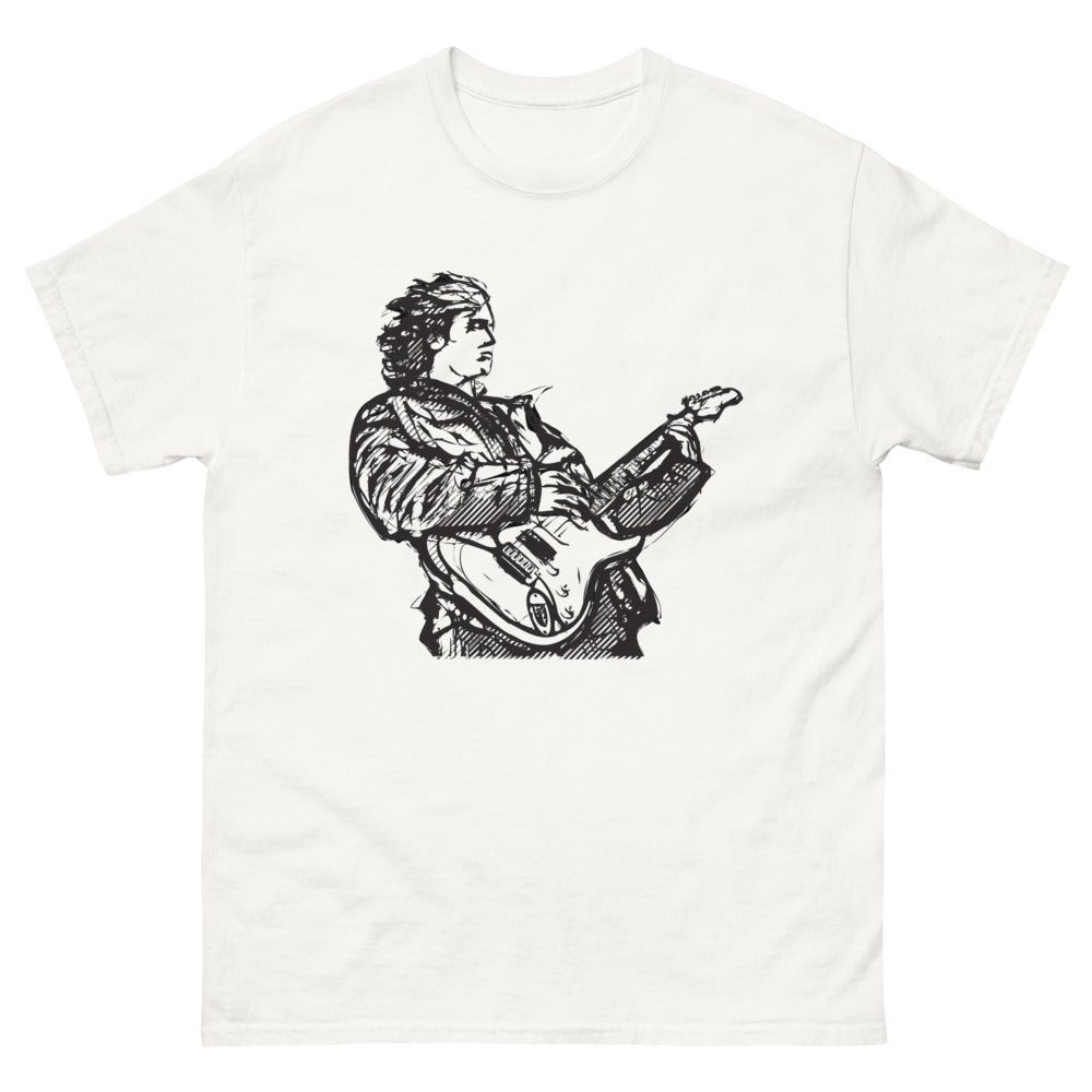 T-shirt musique blanc - Passion pour la guitare