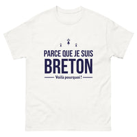 Thumbnail for T-shirt Bretagne blanc - Parce que je suis Breton, voilà pourquoi