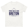T-shirt Bretagne blanc - Parce que je suis Breton, voilà pourquoi
