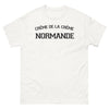 T-shirt Normandie blanc - Crème de la crème avec humour