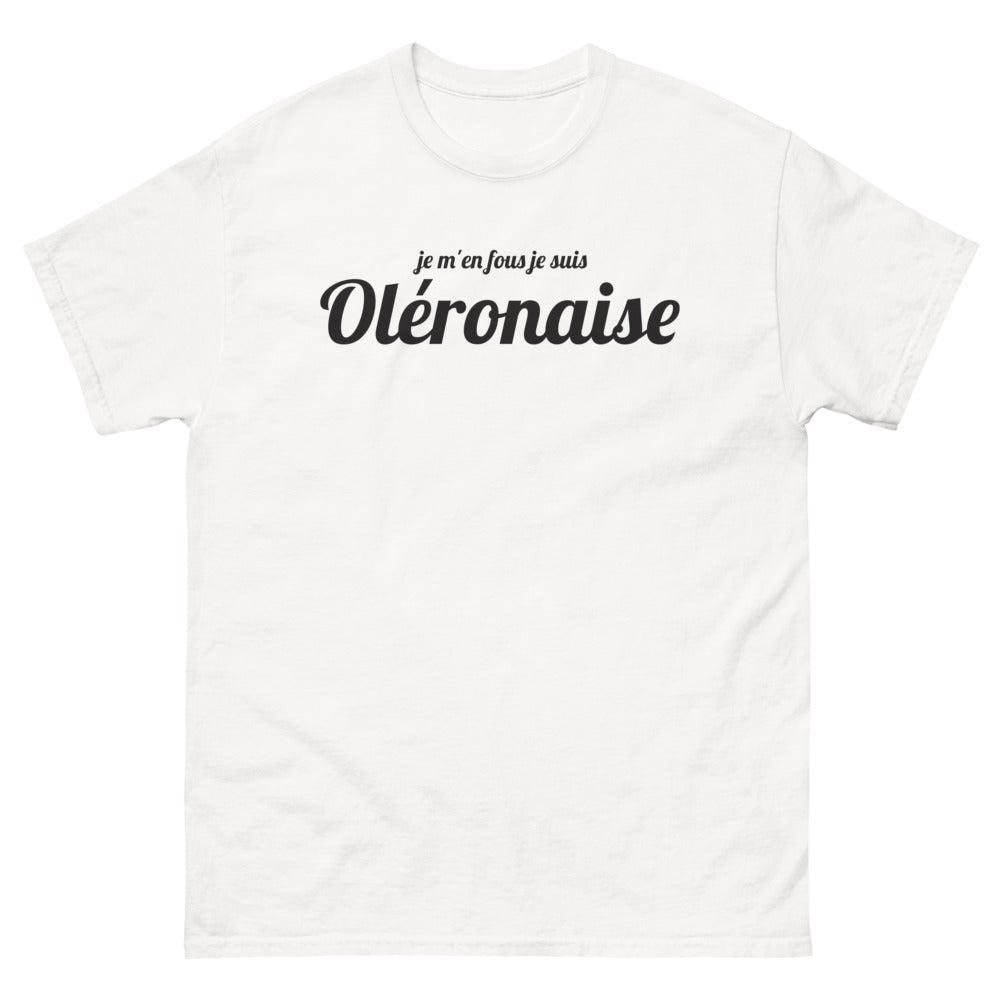 T-shirt Oléron blanc - Je m'en fous, je suis Oléronais(e)