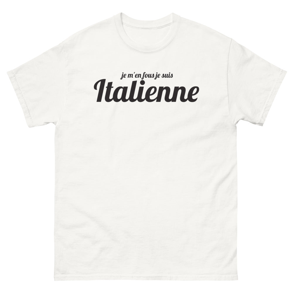T-shirt Italie blanc - Je m'en fous, je suis Italienne