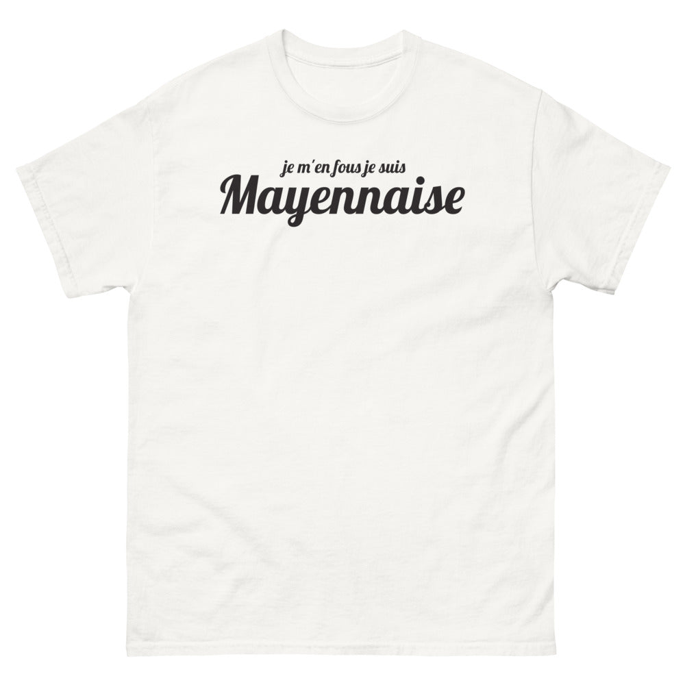 T-shirt Mayenne blanc - Je m'en fous, je suis mayennais