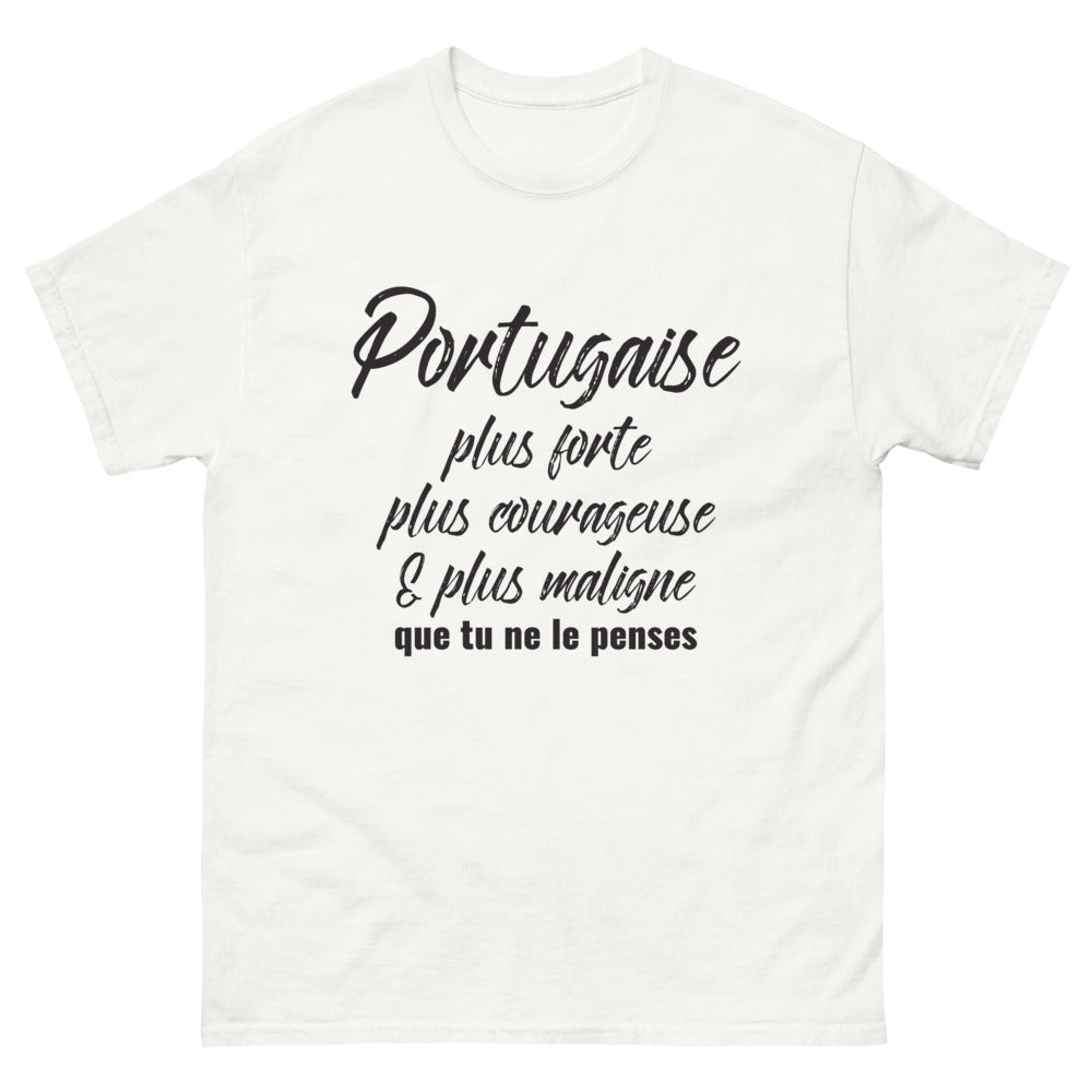 T-shirt Portugal blanc - Plus forte, plus courageuse, plus maligne