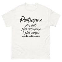 Thumbnail for T-shirt Portugal blanc - Plus forte, plus courageuse, plus maligne