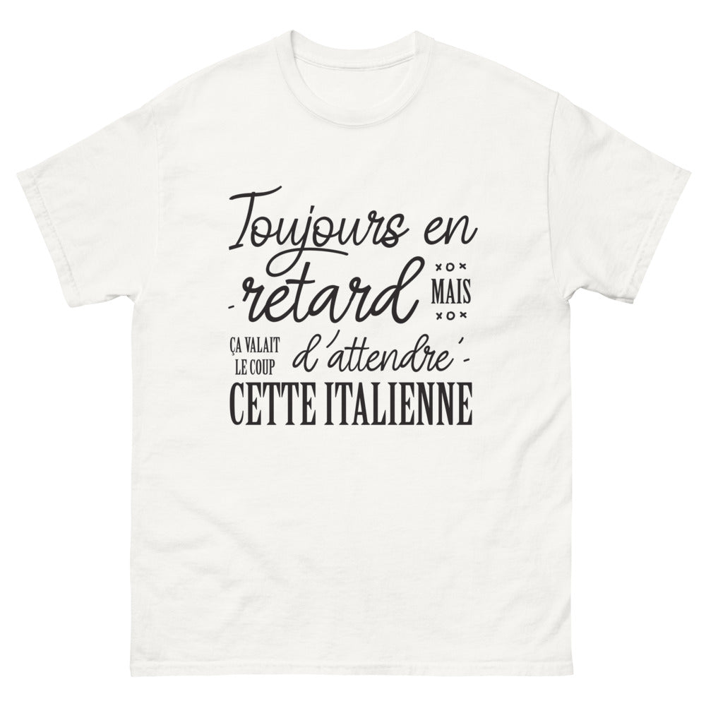 T-shirt Italie blanc - Toujours en retard mais ça valait le coup