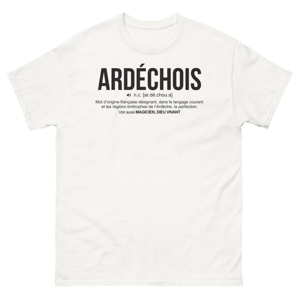 T-shirt Ardéchois blanc - Fier et magique