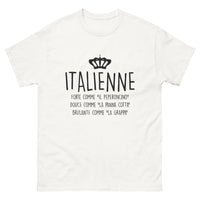 Thumbnail for T-shirt Italie blanc - Forte comme le peperoncino, douce comme la panna cotta