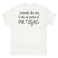 Thumbnail for T-shirt Portugal blanc - J'entends des voix en portugais