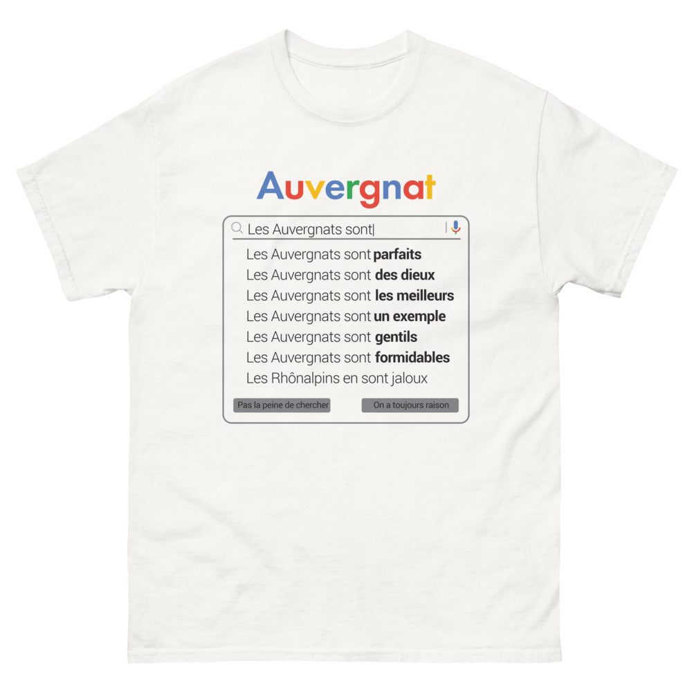 T-shirt Auvergne blanc - Parfaitement Auvergnat