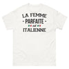 T-shirt Italie blanc - Femme parfaite italienne