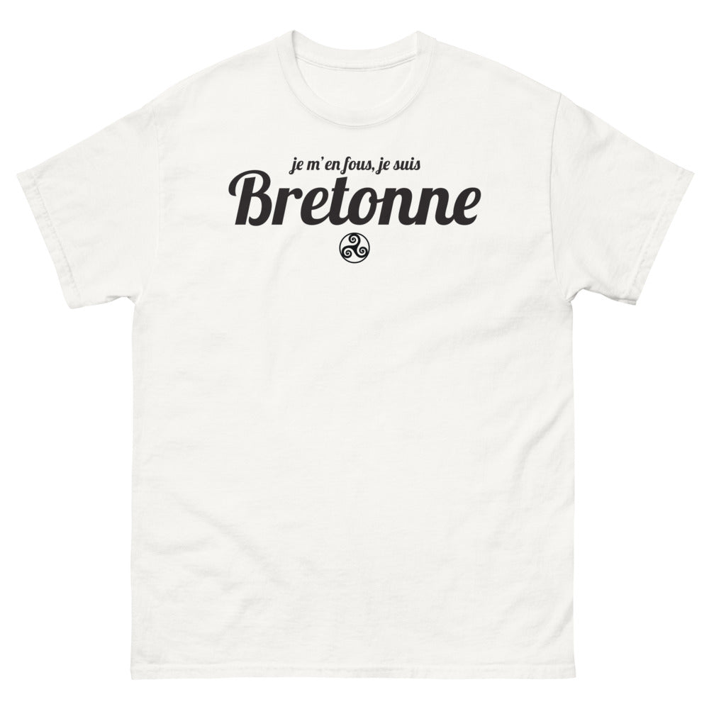T-shirt Bretagne blanc - Je m'en fous, je suis Breton(ne)