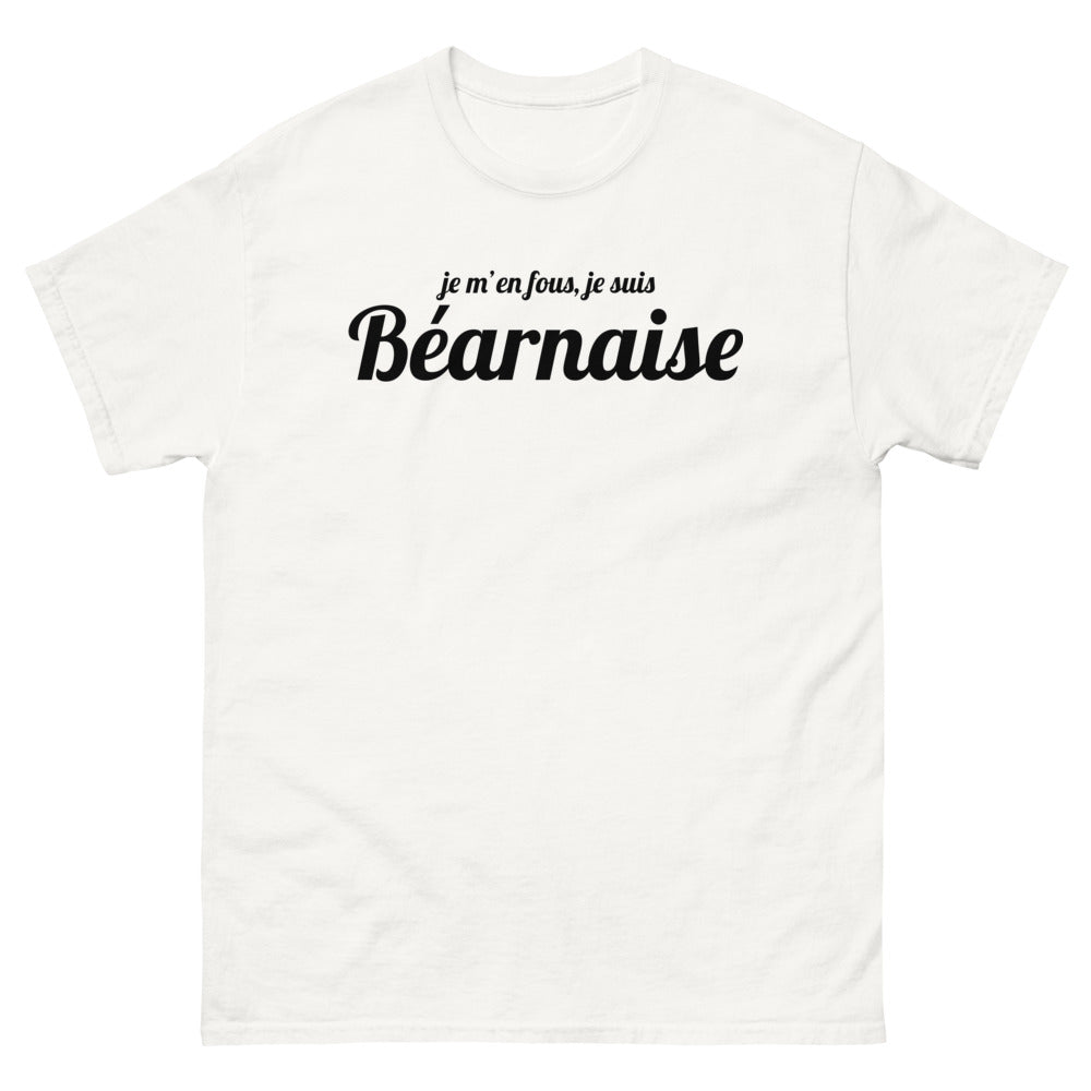 T-shirt Béarn blanc - Je m'en fous, je suis Béarnaise