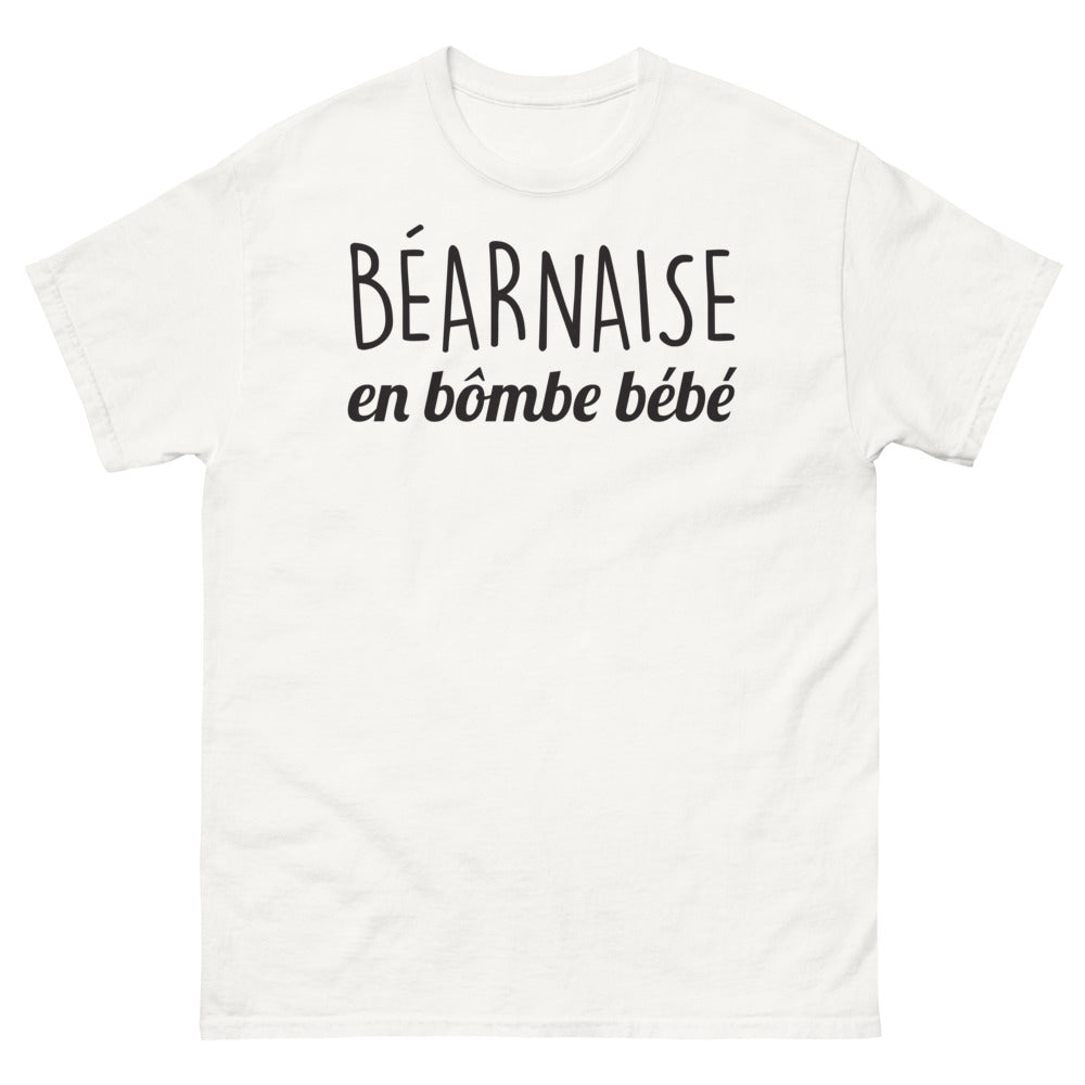 T-shirt Béarn blanc - Béarnaise-en-bombe pour bébé