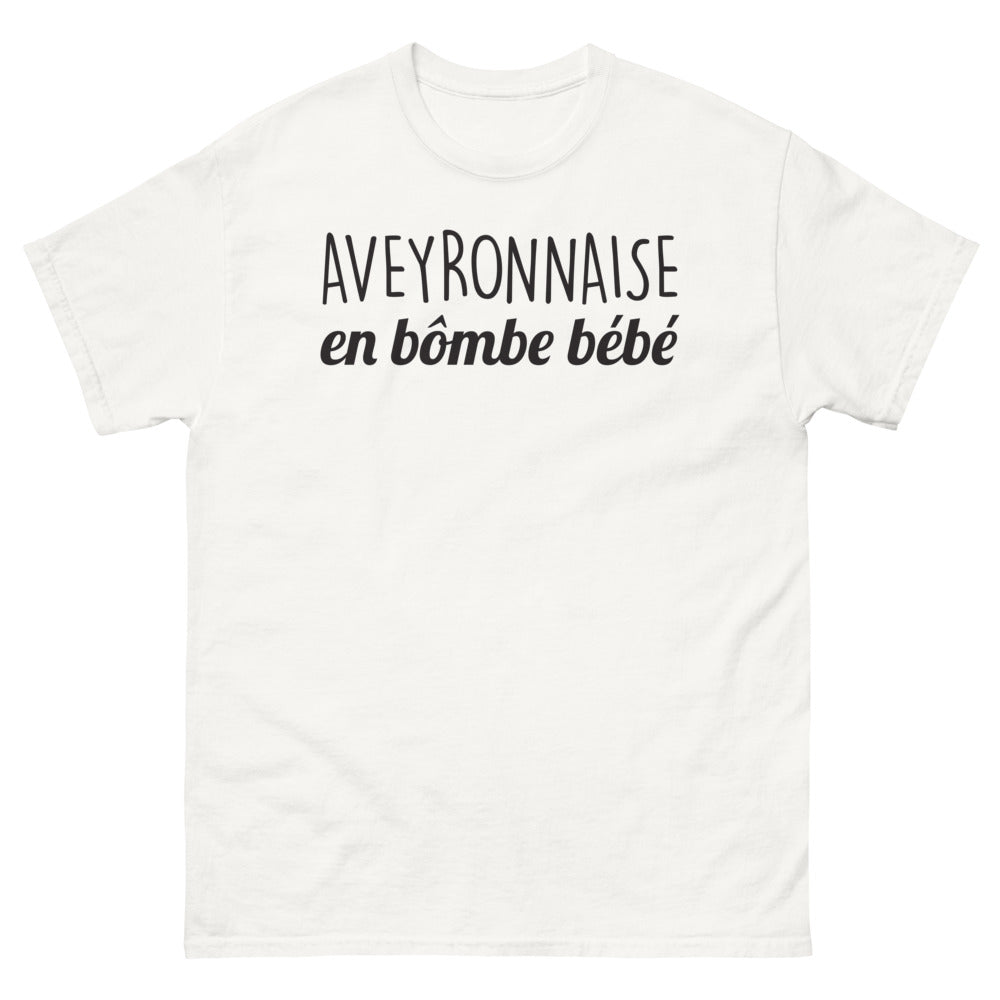 T-shirt Aveyron blanc - Aveyronnaise en Bombe