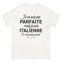 Thumbnail for T-shirt Italie blanc - Je Ne Suis Pas Parfaite Mais Je Suis Italienne