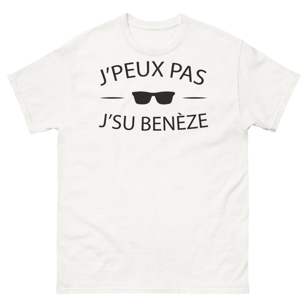 T-shirt Bénézé blanc - Je peux pas, j'suis Bénézé