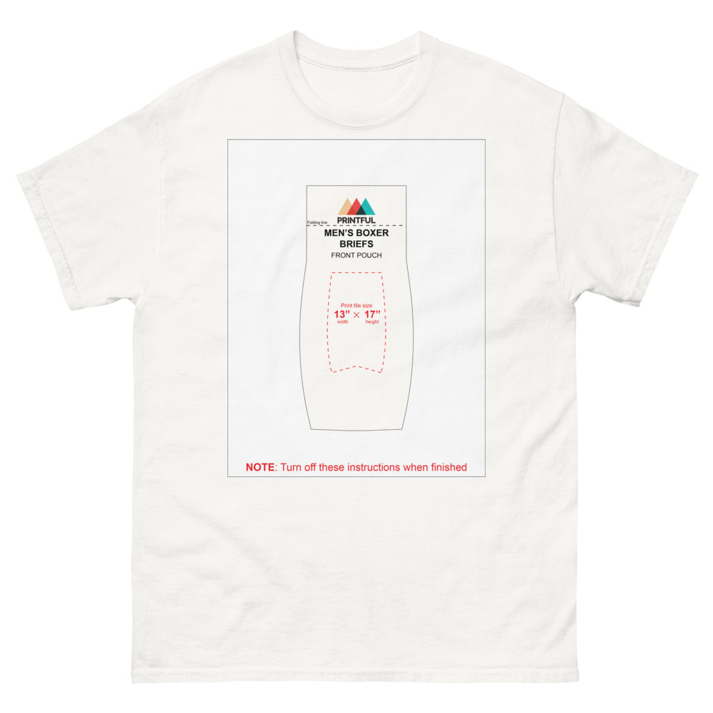 T-shirt homme blanc - Style boxer briefs humoristique