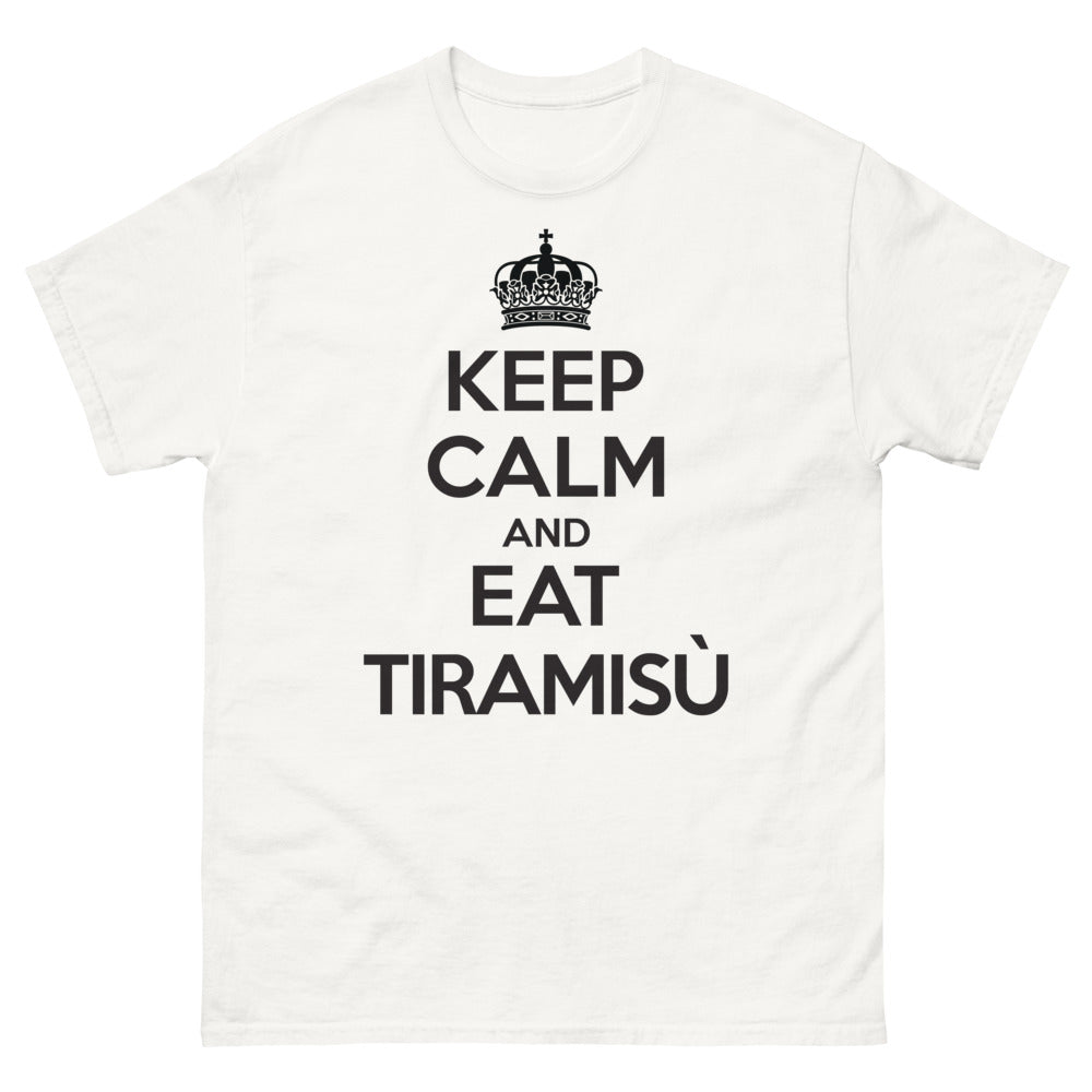 T-shirt Italie blanc - Keep Calm et Eat Tiramisu