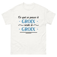 Thumbnail for T-shirt Groix blanc - Ce qui se passe à Groix reste à Groix