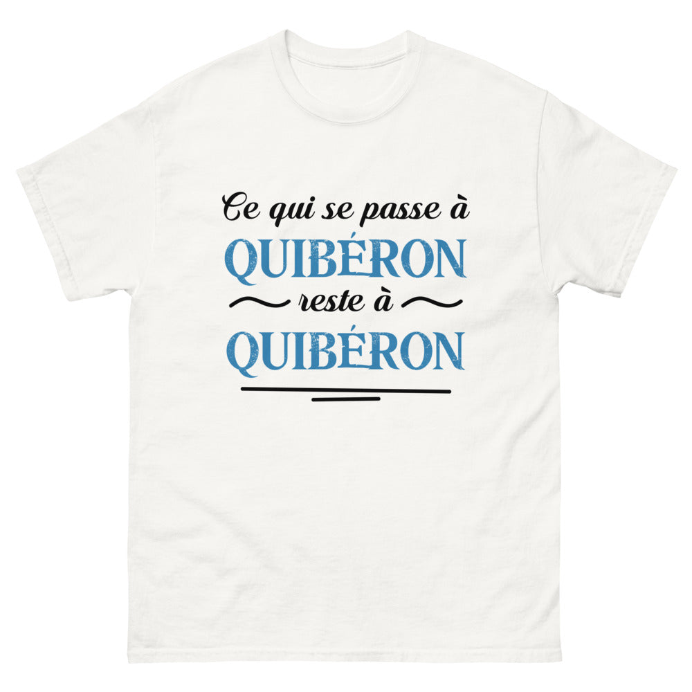 T-shirt Quiberon blanc - Ce qui se passe à Quiberon reste à Quiberon