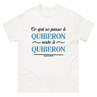 Thumbnail for T-shirt Quiberon blanc - Ce qui se passe à Quiberon reste à Quiberon