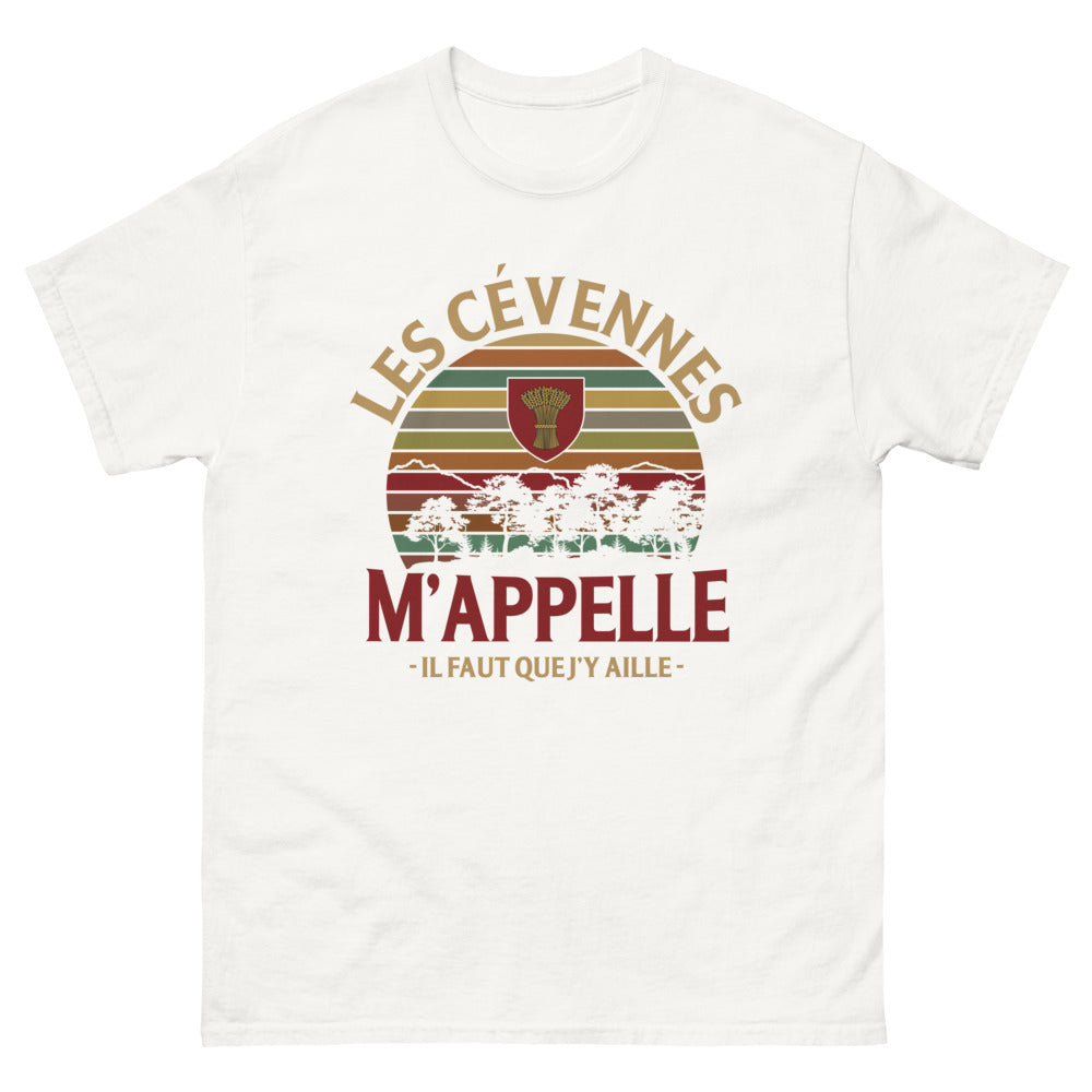 T-shirt Cévennes blanc - Les Cévennes m'appellent, il faut que j'y aille