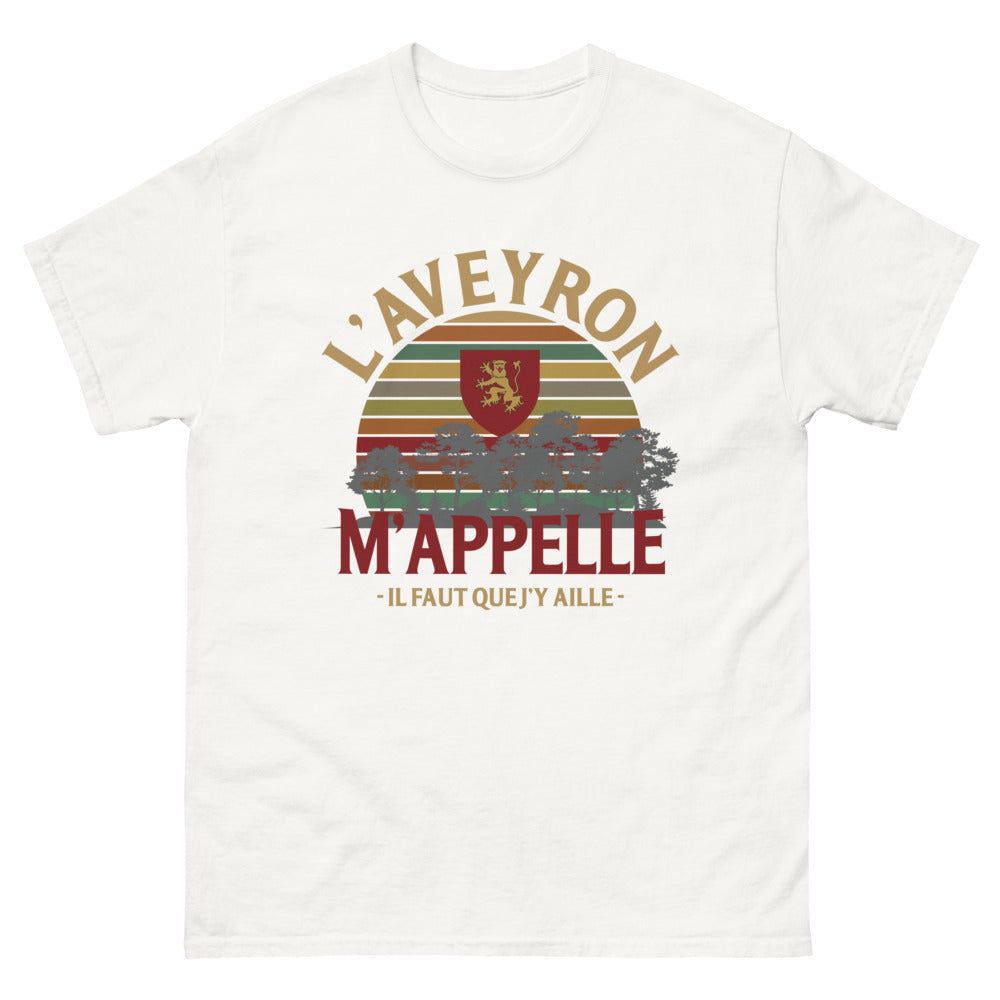 T-shirt Aveyron blanc - L'appel du paysage irrésistible