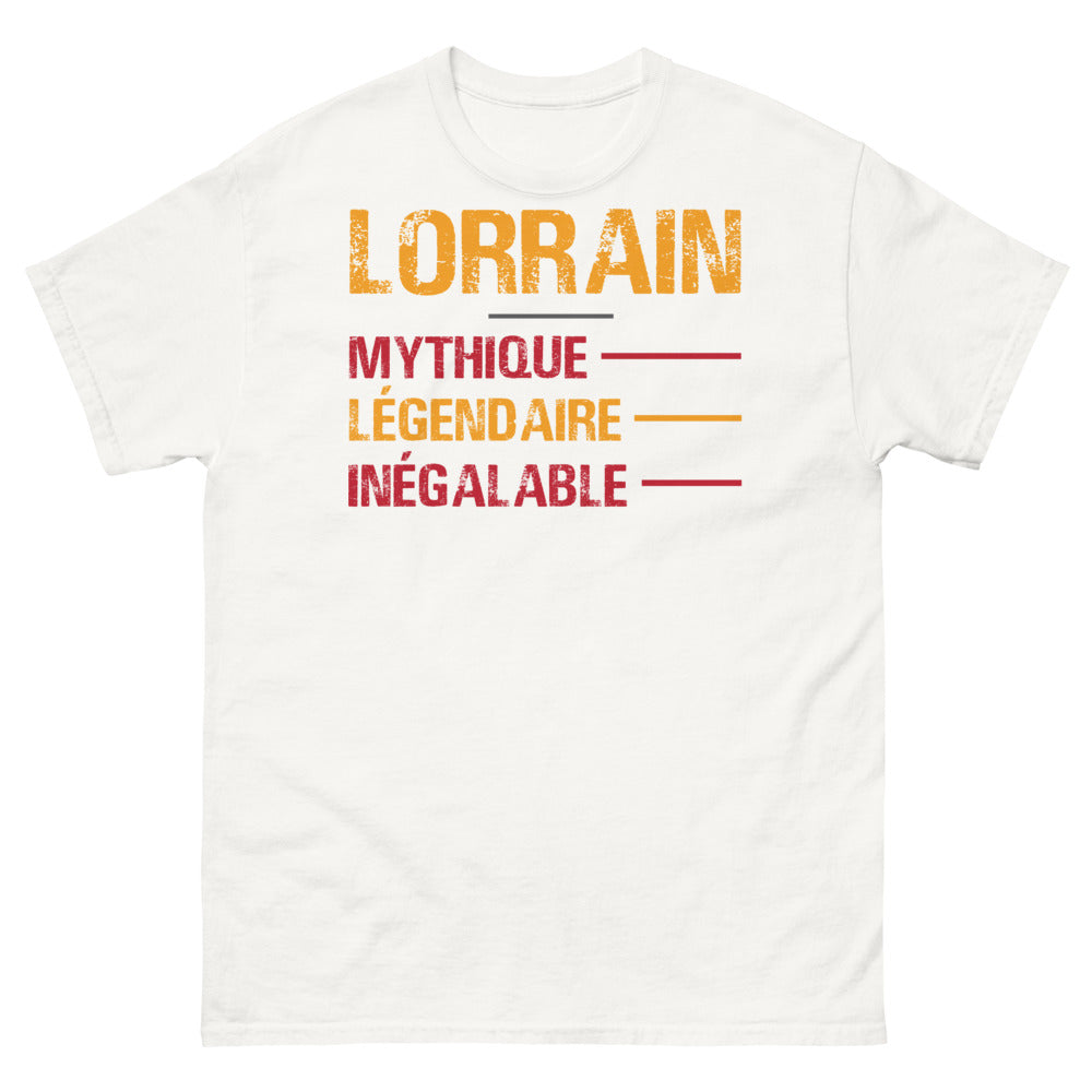 T-shirt Lorraine blanc - Mythique, Légendaire, Inégalable