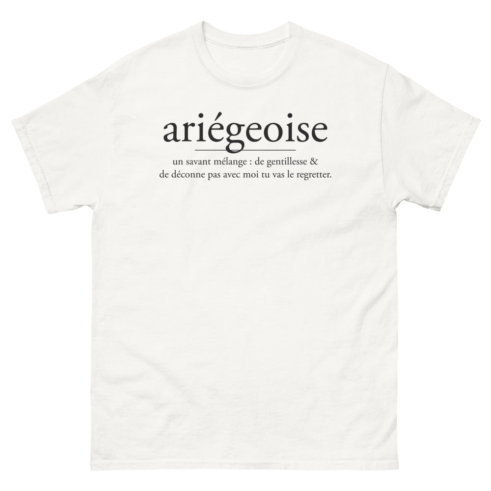 T-shirt Ariège blanc - Un mélange de gentillesse et caractère