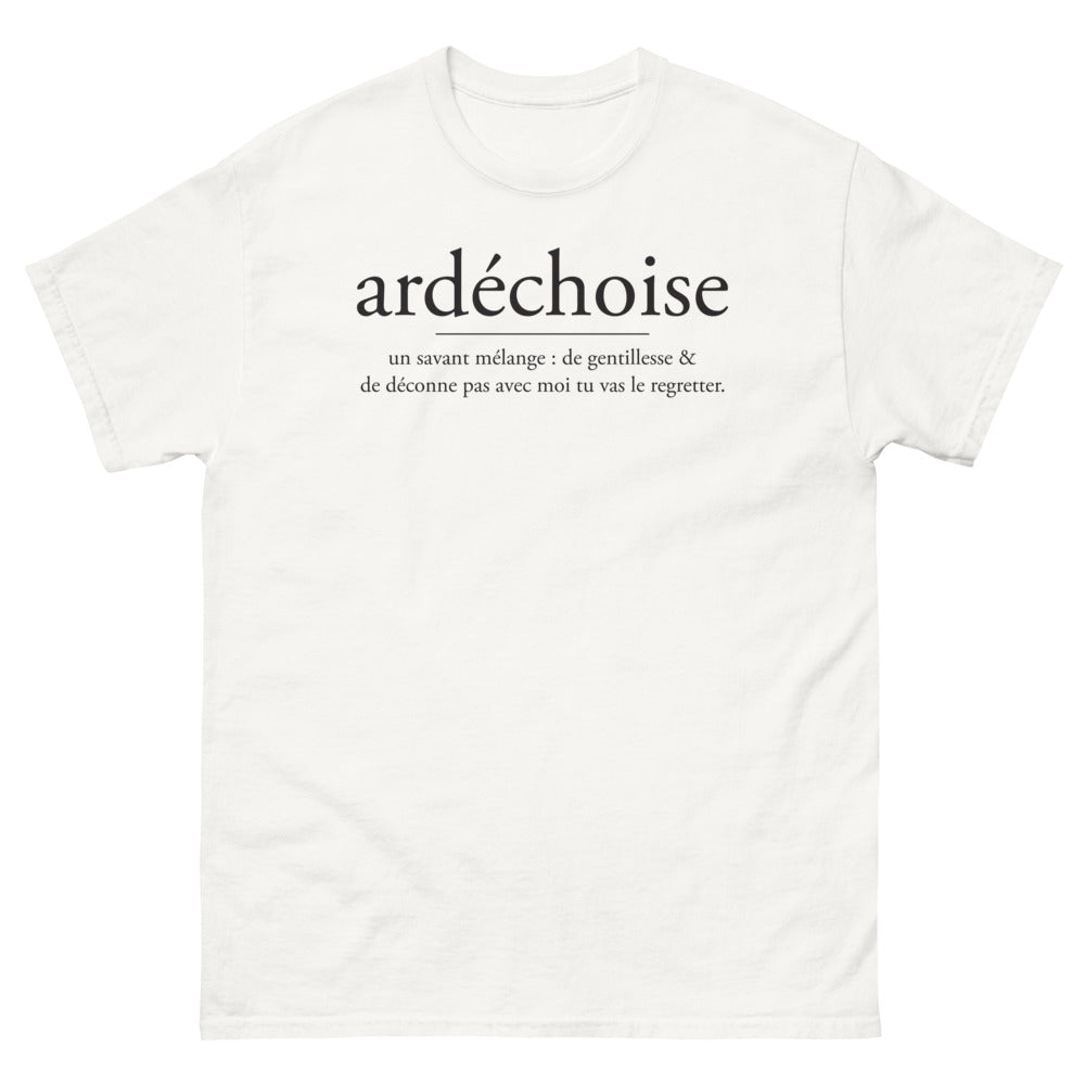 T-shirt Ardèche blanc - Un savant mélange de gentillesse