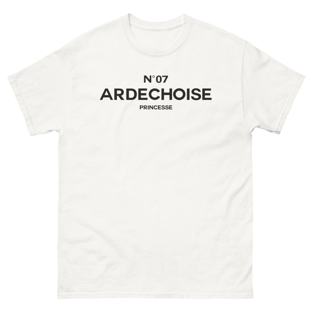T-shirt Ardèche blanc - Ardéchoise Princesse, fierté locale