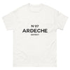 T-shirt Ardèche blanc - hommage humoristique à la région