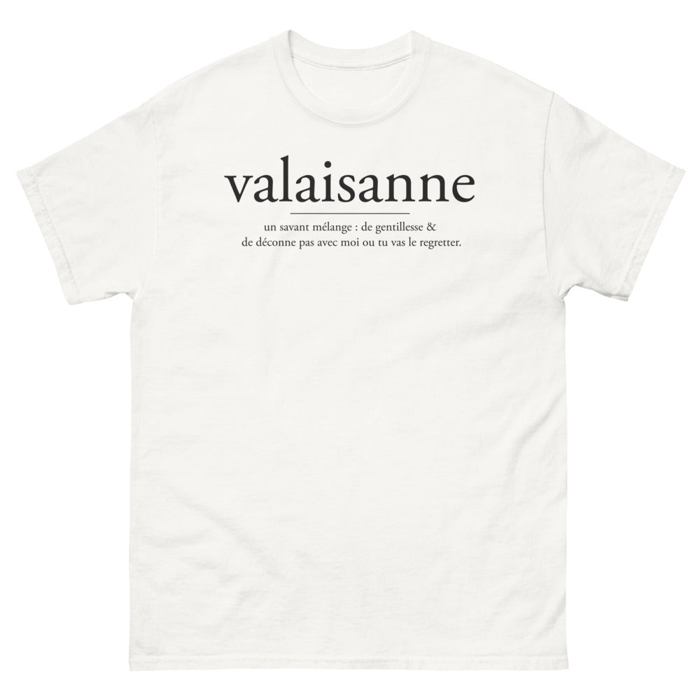 T-shirt Valaisanne blanc - Un mélange de gentillesse et de déconnade