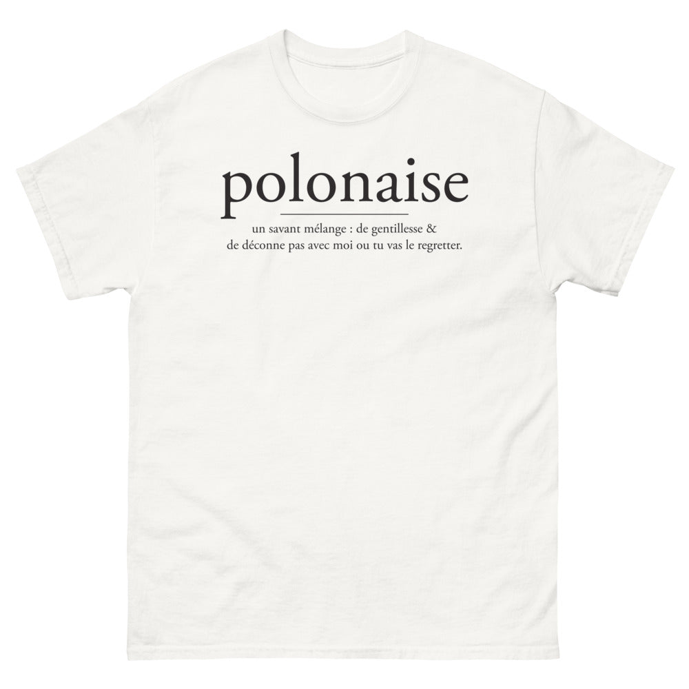 T-shirt Pologne blanc - Un mélange de gentillesse et d'autorité