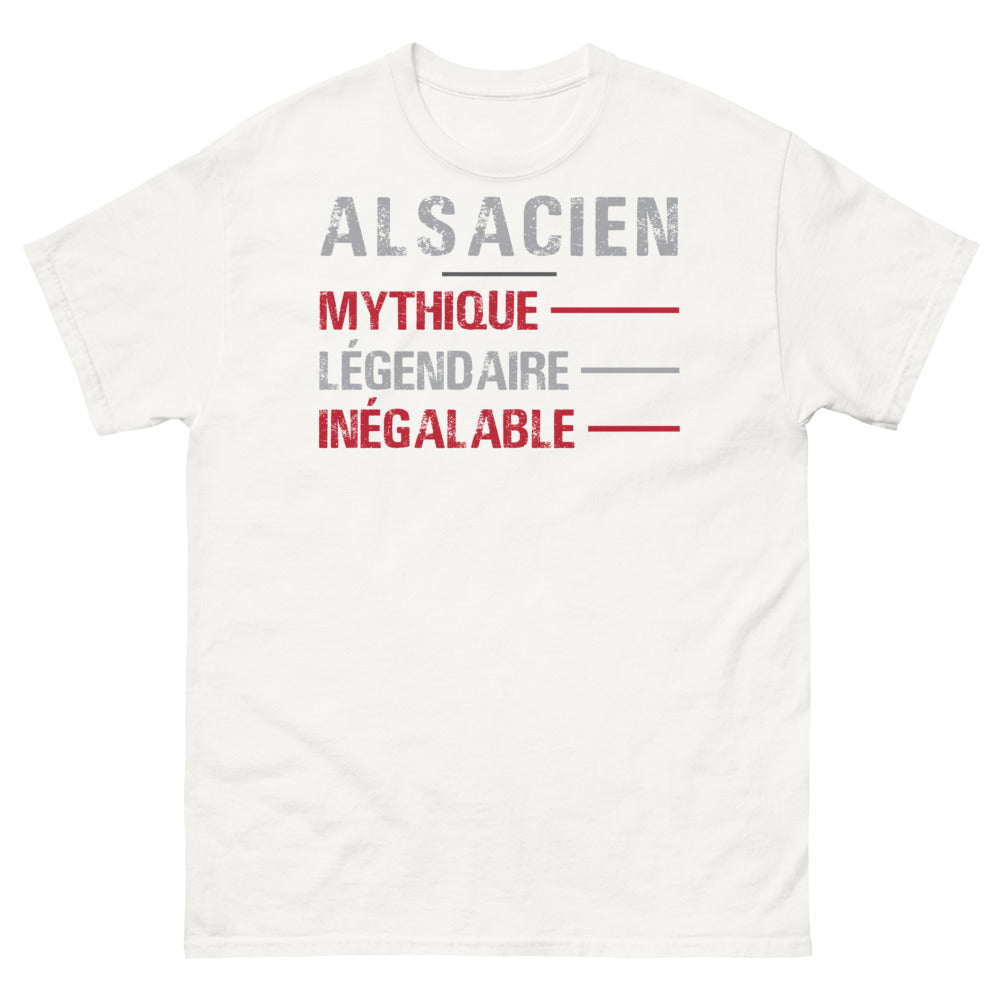 T-shirt Alsacien blanc - Légende et humour d'Alsace