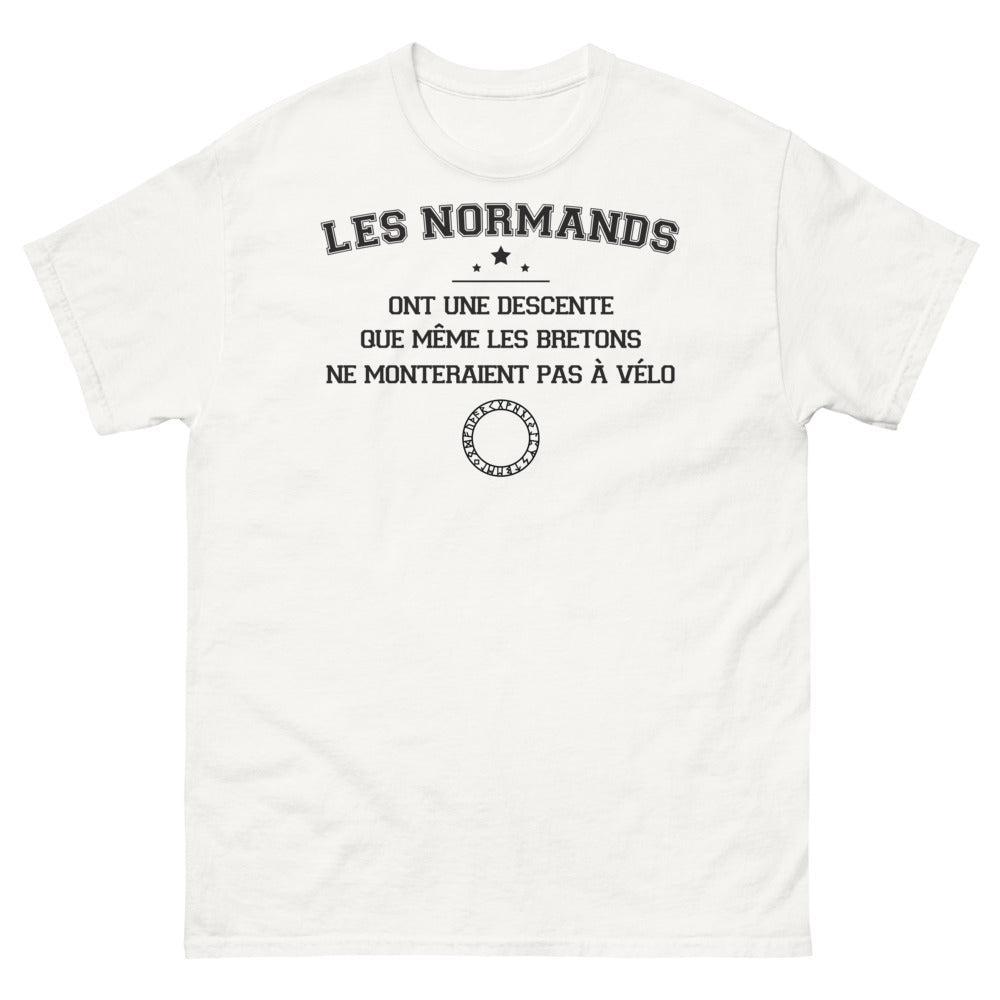 T-shirt Normand blanc - Les Normands ont une descente incroyable