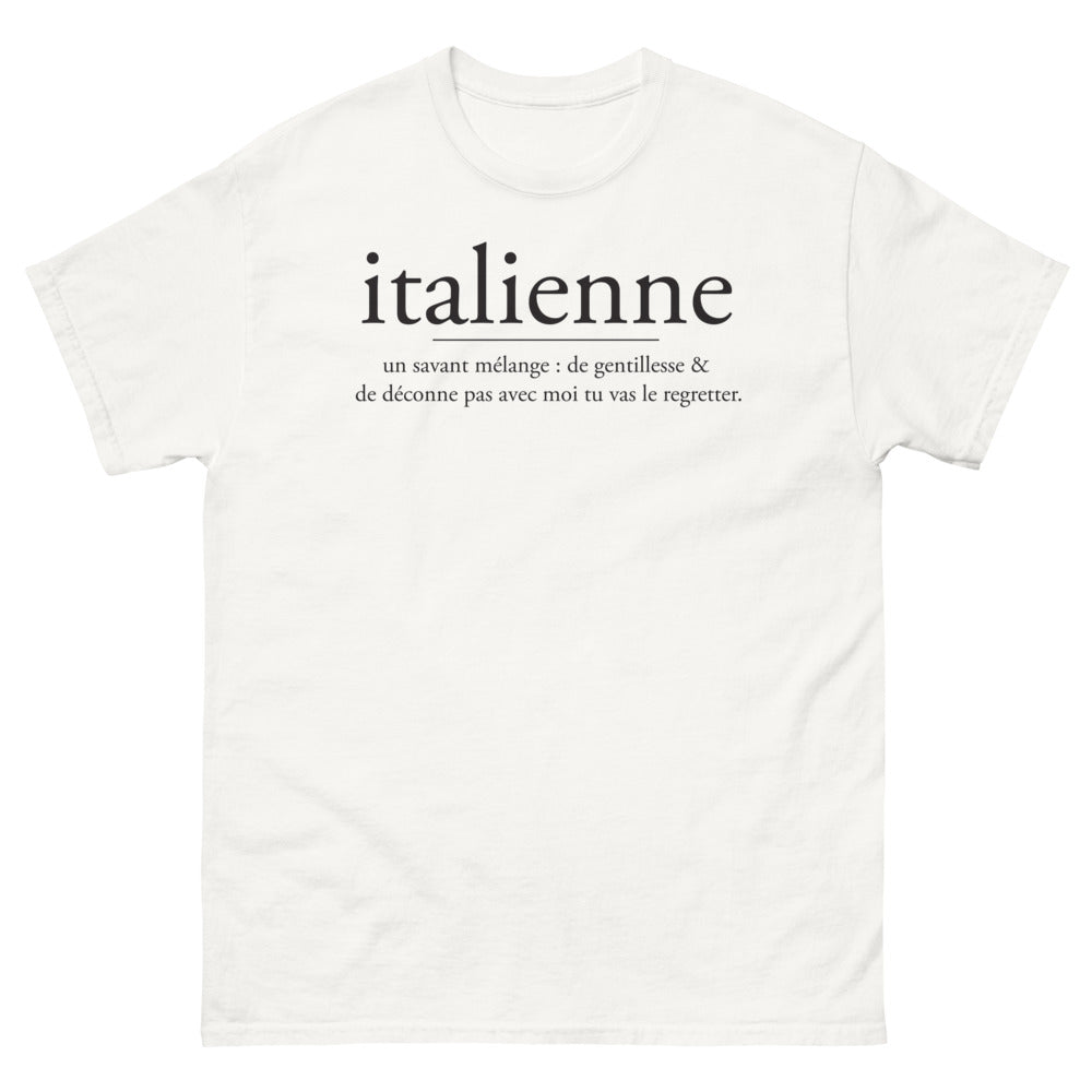 T-shirt Italie blanc - Un savant mélange de gentillesse et de caractère