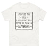 T-shirt Auvergne blanc - J'entends des voix et elles me disent : put qu'on est bien en Auvergne
