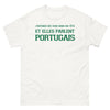 T-shirt Portugal blanc - Je parle portugais dans ma tête
