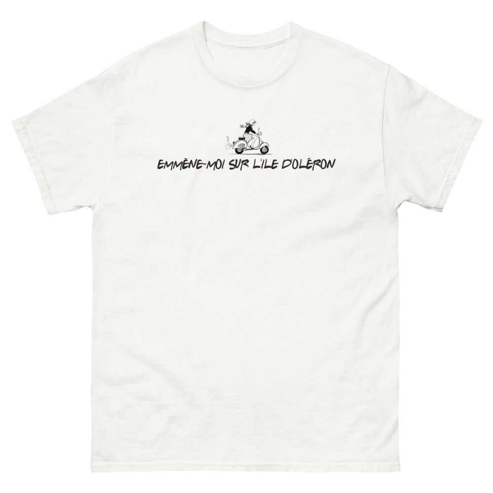 T-shirt Ile d'Oléron blanc - Emmène-moi sur l'île avec humour