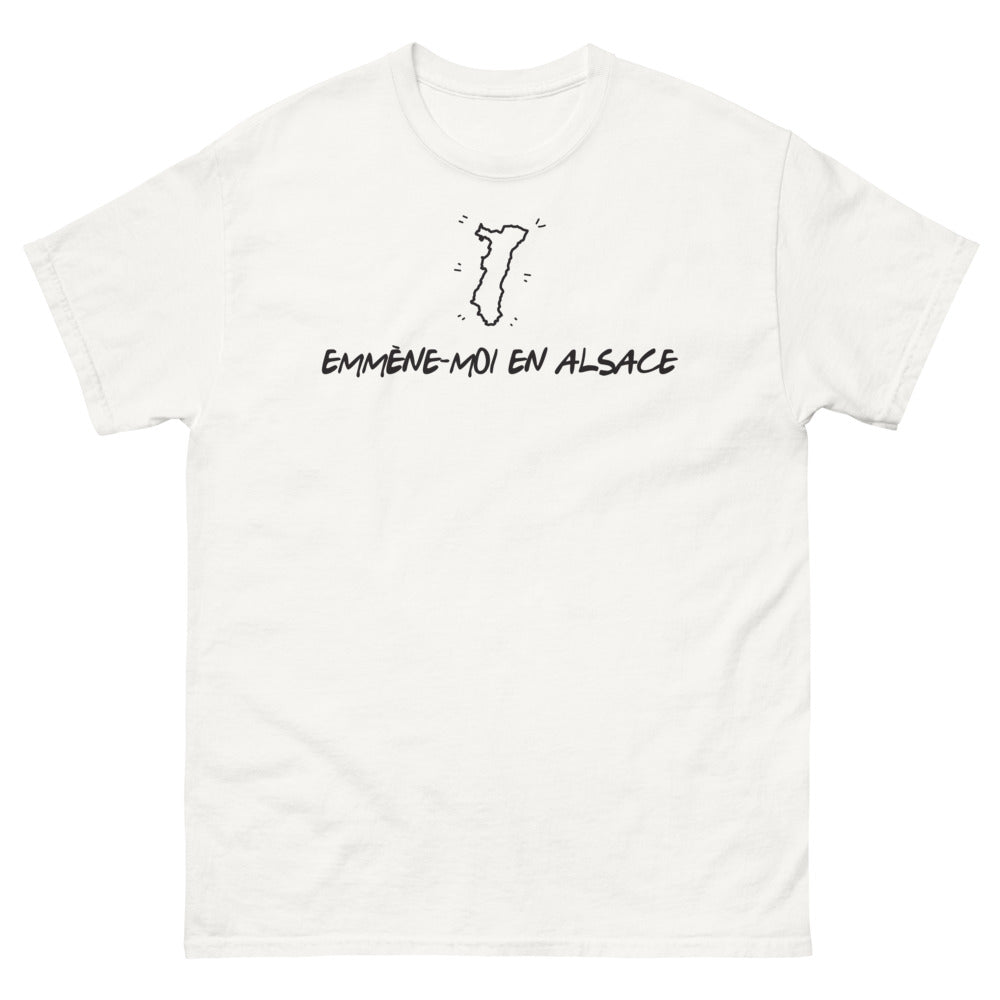T-shirt Alsace blanc - Évocation humoristique et nostalgique