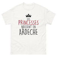 Thumbnail for T-shirt Ardèche blanc - Les princesses naissent en Ardèche